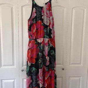 Plus Size Floral High Low Dress